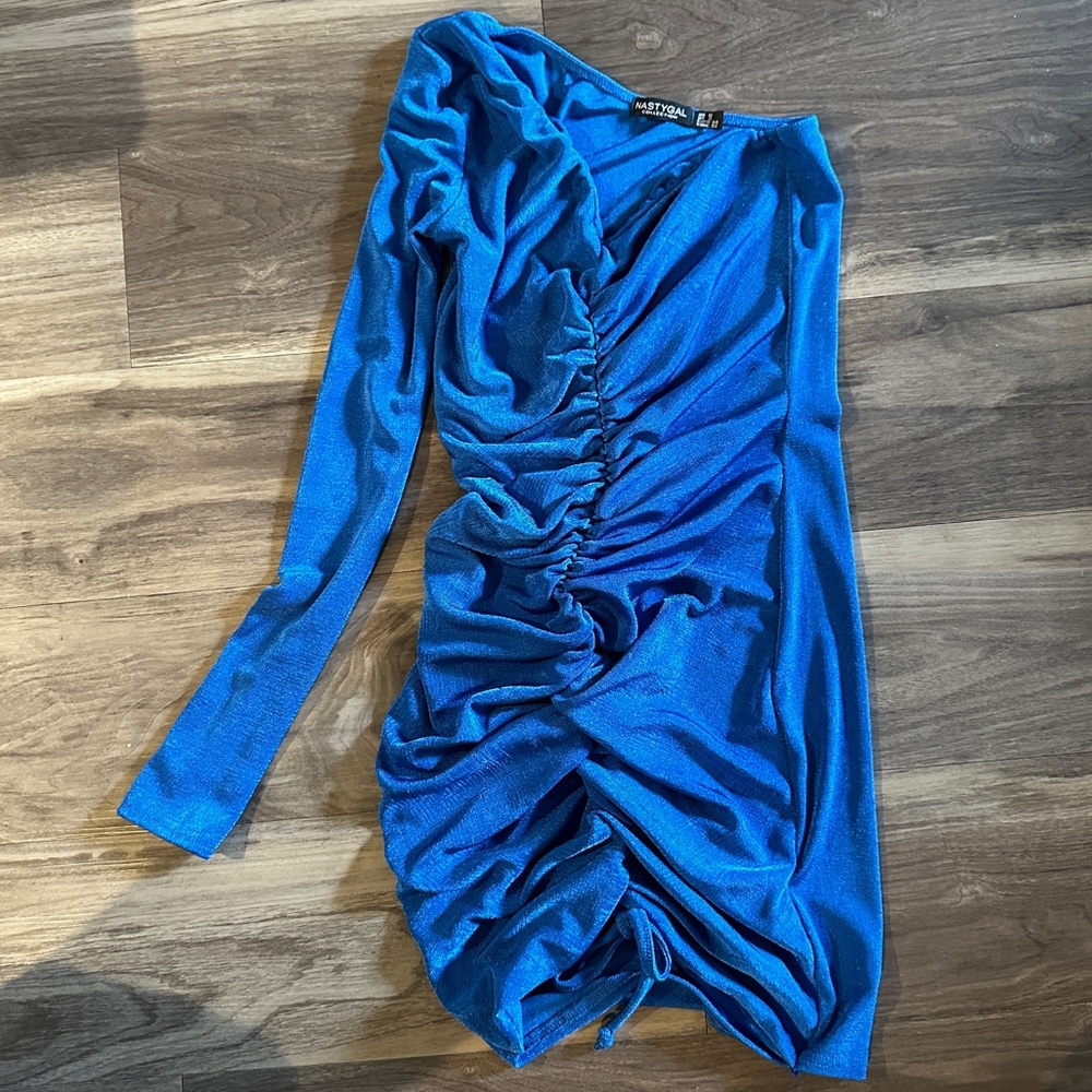 Nastygal One-Shoulder Shinny mini Dress